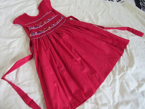 Jolie robe smock rouge 4 - robe,