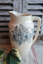ANCIEN BROC DE TOILETTE CRUCHE EAU FAIENCE CHANTECLER LONGCHAMP 1900