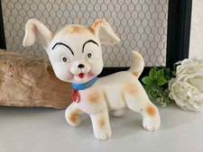 26⚜️ Ancien Jouet Pouet Pouet Petit Chien en Caoutchouc Vintage Hauteur 15,5 Cm
