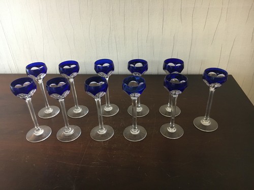 Verres liqueur bleu en - bleu,