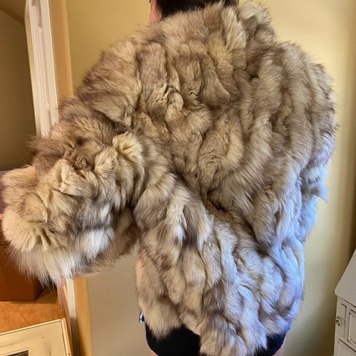 Vintage real fur coat tri - coat,,