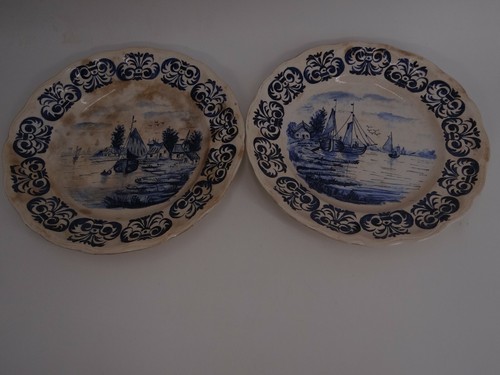Assiettes faïence de - 2, en
