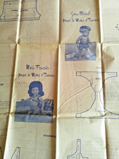 patron poupée modes et travaux NON DECOUPER COMPLET Aout  1971