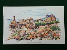  affiche : aquarelle " le phare de Ploumanach " Armand Fleuriot