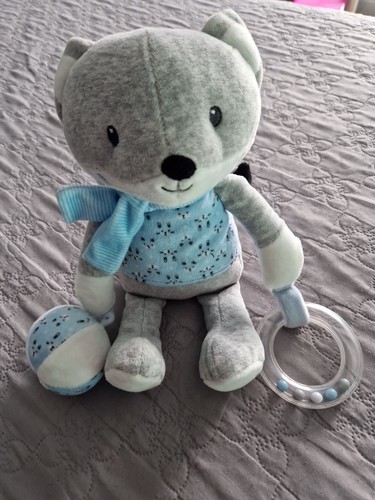 Doudou peluche renard gris - doudou,