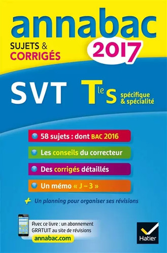 Annales annabac 2017 svt - 2017, tle