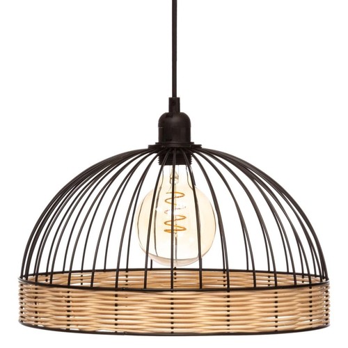 Lampe suspension rotin - lampe, &