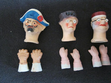 lot de 3 Marionnettes guignol