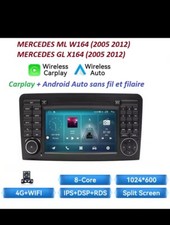 Autoradio GPS WAZE BT Carplay-Android auto Mercedes ML-GL (W164 -X164) + Caméra