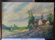 TABLEAU HUILE S/TOILE PAYSAGE