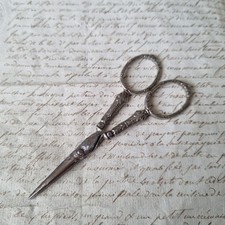 CISEAUX Anciens 1900 Circa Métal Argenté SEWING Scissors