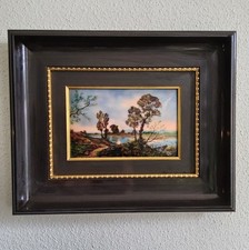 Grand cadre émaux sur cuivre