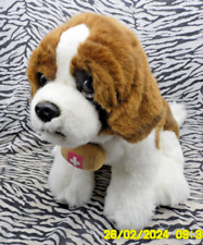 ? DOUDOU PELUCHE TOYS RUS CHIEN SAINT ST BERNARD BLANC MARRON 40CM ETAT NEUF