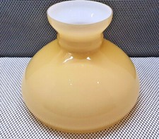 Gros Céladon Opaline Beige Intérieur Blanc Suspension Luminaire Vintage Déco