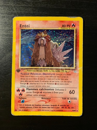 Carte pokémon entei - carte, 6/64