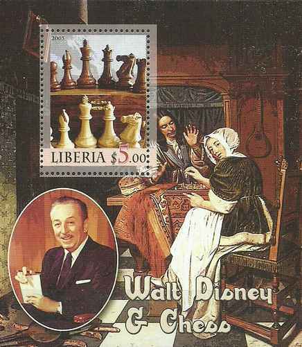 Timbre echecs libéria - echecs,