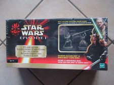 jeu de cartes, STAR WARS EPISODE I, HASBRO, Lucasfilm, 1999, avec 2 figurines.