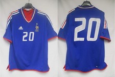 Maillot Equipe de FRANCE Adidas porté n°20 féminine match worn shirt vintage L