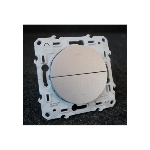 Bouton poussoir gris - , aluminium