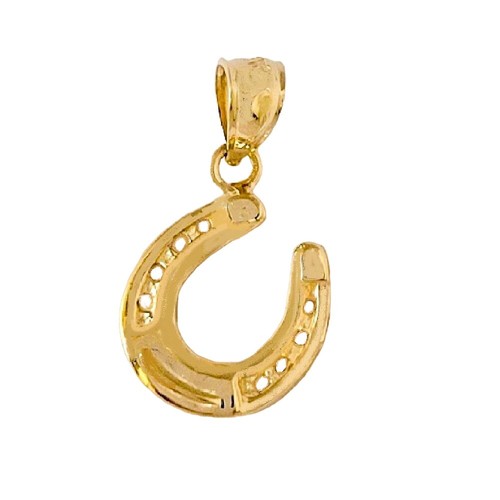 14k jaune fer cheval - jaune,