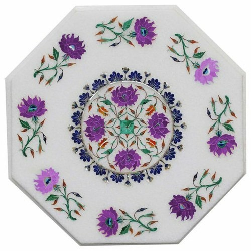 White marble table - table, top