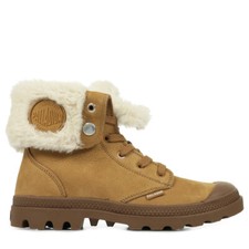 Chaussures Boots Palladium femme Baggy Nbk Wl Camel Cuir Lacets