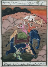 Scene Chasse Tigre Elephant