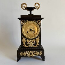 Pendule Bronze Dore Double