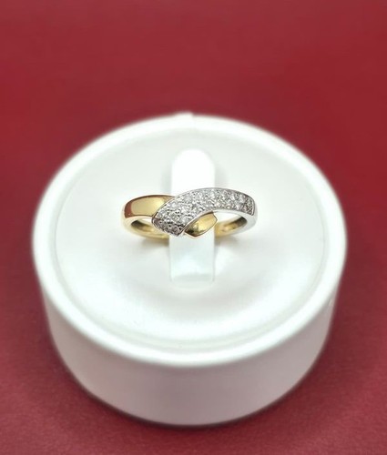 Bague jaune blanc 18 - or,