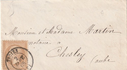 Lettre troyes chesley - à,