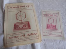Vintage Radio Catalogues 1920s Radiophone Viel J-H Berrens Paris