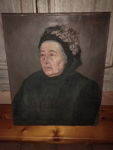 Portrait huile sur toile - , du