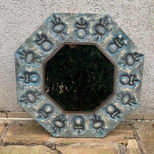 Miroir octogonal motifs - miroir,
