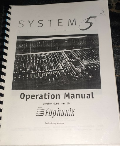 Euphonix system opération - euphonix,