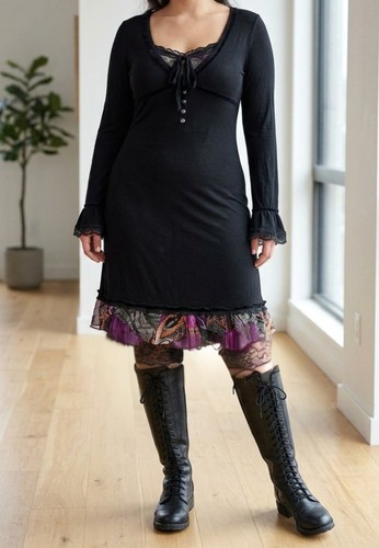 Robe noire y2k fairycore - robe,