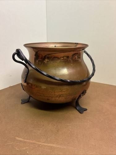 Chaudron cuivre ancien avec - ancien,