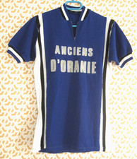 Maillot cycliste Anciens d'Oranie Bleu Acrylique 80'S cycling rétro Vintage - M