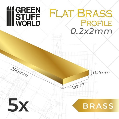 Profilé plat laiton 2 x - 0.2,