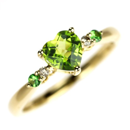 Bague diamant grenat - , vert