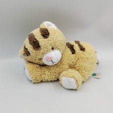 Doudou chat tigre beige blanc TEX - 34684