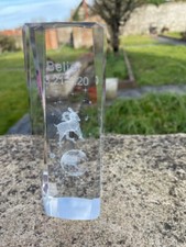 Bélier, signe du zodiaque gravure laser 3D verre cristal