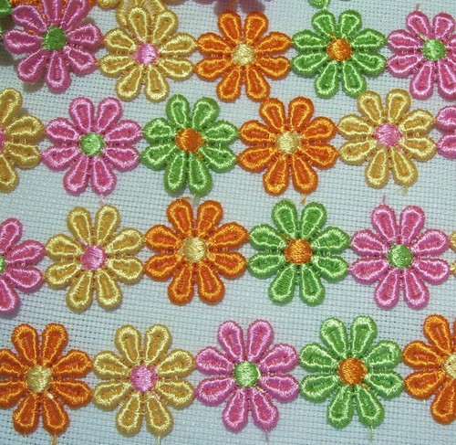 Galon applique fleur - galon,