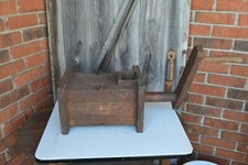 Antique Primitive Hand Made Wood Tobacco Grinder 