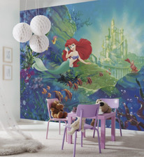Ariel Sirène Peint 3.7x2.5m Photo Décoration Murale Filles Chambre Grand Décor
