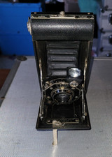 Ancien appareil photo vintage Kodak Junior Six-20 non testé avec sacoche