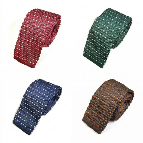 Cravate homme tricotée pois - cravate,