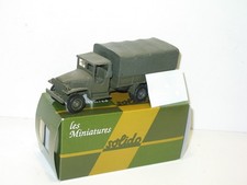 SOLIDO, camion militaire GMC baché USA avec cabine bachée et planche décalcs