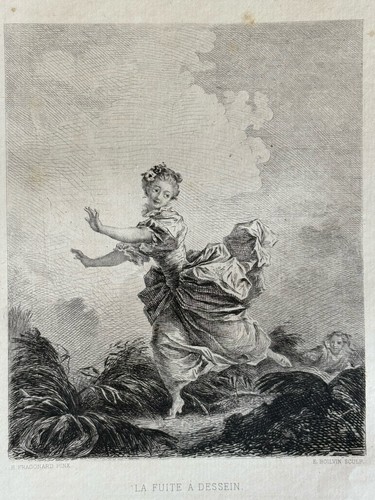 Fragonard gravure eau forte - eau,