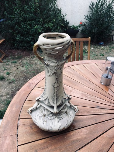 Vase barbotine art nouveau - barbotine,