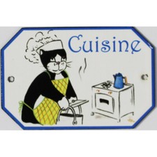 Plaque de porte émaillée